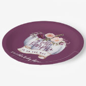 リトルカボチャ秋の赤ちゃんシャワーの招待 ペーパープレート (アングル)