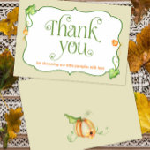 リトルカボチャ秋の赤男女兼用ちゃんシャワー サンキューカード