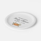 リトルカボチャ秋の赤男女兼用ちゃんシャワー ペーパープレート (アングル)