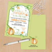 リトルカボチャ秋の赤男女兼用ちゃんシャワー 招待状