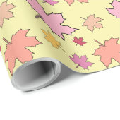 リトルカボチャ秋インラブオータムリーフ ラッピングペーパー (ロールコーナー)