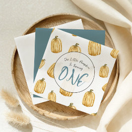 リトルカボチャ秋ウォーターカラーボーイ誕生日 スタンダードランチョンナプキン