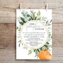 リトルカボチャ秋カップル緑の赤ちゃんシャワー