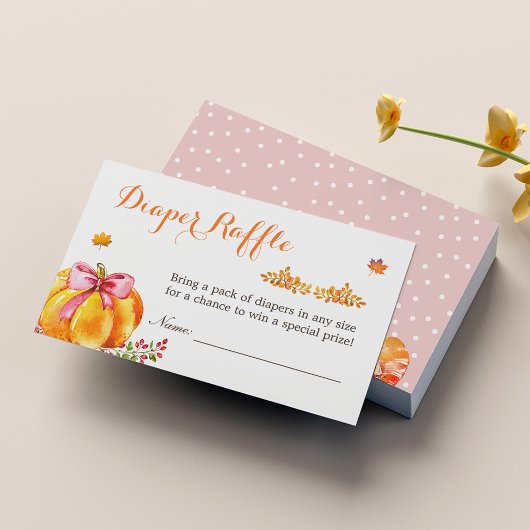 リトルカボチャ秋ガールベビーシャワーおむつラッフル