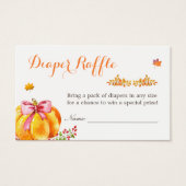 リトルカボチャ秋ガールベビーシャワーおむつラッフル (正面)