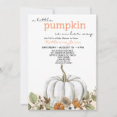 リトルカボチャ秋ガールベビーシャワー招待状 招待状 (正面)