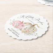 リトルカボチャ秋ガールベビーシャワー ペーパーコースター (アングル)