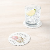 リトルカボチャ秋ガールベビーシャワー ペーパーコースター (インサイチュ)