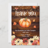 リトルカボチャ秋サンキューカード 招待状 (正面)