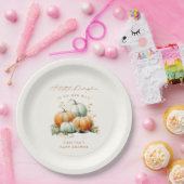 リトルカボチャ秋ニュートラルベビーシャワー ペーパープレート (パーティー)