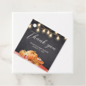 リトルカボチャ秋ピクニックベビーシャワースクエア フェイバータグ (インサイチュ)