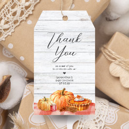 リトルカボチャ秋ピクニックベビーシャワーメッセージカード ギフトタグ