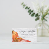 リトルカボチャ秋ピクニックベビーシャワー エンクロージャーカード (スタンド正面)