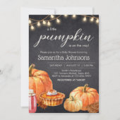 リトルカボチャ秋ピクニックベビーシャワー 招待状 (正面)