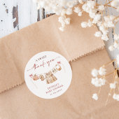 リトルカボチャ秋ピンクガール赤ちゃんシャワーのお願い ラウンドシール