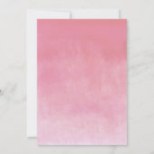 リトルカボチャ秋ピンク金ゴールドフローラ1st誕生日 招待状 (裏面)