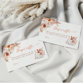 リトルカボチャ秋フローラおむつラッフル エンクロージャーカード