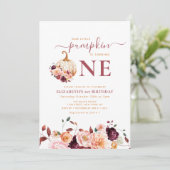 リトルカボチャ秋フローラの最初の誕生日 招待状 (スタンド正面)