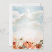 リトルカボチャ秋フローラガールベビーシャワービンゴ 招待状 (裏面)