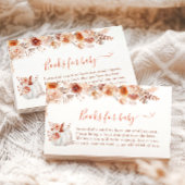 リトルカボチャ秋フローラブックベビー エンクロージャーカード