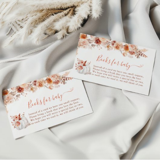 リトルカボチャ秋フローラブックベビー エンクロージャーカード