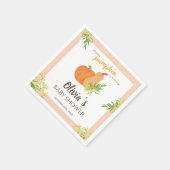 リトルカボチャ秋フローラベビーシャワーウェルカム スタンダードカクテルナプキン (角)