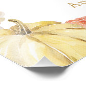 リトルカボチャ秋フローラベビーシャワーウェルカム フォトプリント (角)