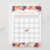 リトルカボチャ秋フローラベビーシャワーカード 招待状 (正面)