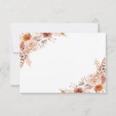 リトルカボチャ秋フローラベビーシャワー サンキューカード (裏面)