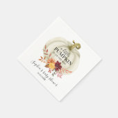 リトルカボチャ秋フローラベビーシャワー スタンダードカクテルナプキン (角)