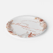 リトルカボチャ秋フローラベビーシャワー ペーパープレート (アングル)