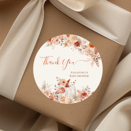 リトルカボチャ秋フローラベビーシャワー ラウンドシール