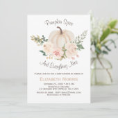 リトルカボチャ秋フローラベビーシャワー 招待状 (スタンド正面)