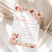 リトルカボチャ秋フローラベビーシャワー 招待状