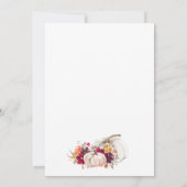 リトルカボチャ秋フローラベビーシャワー 招待状 (裏面)