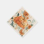リトルカボチャ秋フローラ秋ベビーシャワー スタンダードカクテルナプキン (角)