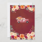 リトルカボチャ秋フローラ秋ベビーシャワー 招待状 (裏面)