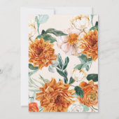 リトルカボチャ秋フローラ秋ベビーシャワー 招待状 (裏面)