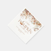 リトルカボチャ秋フローラ素朴ベビーシャワー スタンダードカクテルナプキン (角)