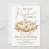 リトルカボチャ秋フローラ2nd誕生日パーティー 招待状 (正面)