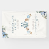 リトルカボチャ秋ブルーボーイベビーシャワーウェルカム 横断幕 (横)