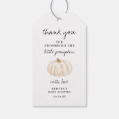 リトルカボチャ秋ベビーシャワーありがとう ギフトタグ (裏面)