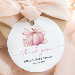 リトルカボチャ秋ベビーシャワーありがとう フェイバータグ