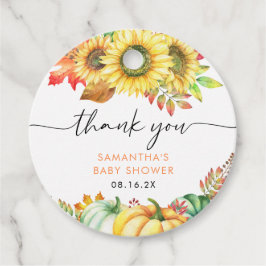 リトルカボチャ秋ベビーシャワーありがとう フェイバータグ