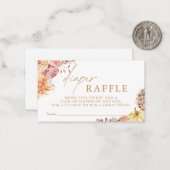 リトルカボチャ秋ベビーシャワーおむつラッフルカード ノートカード (正面/裏面インサイチュ)