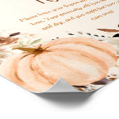 リトルカボチャ秋ベビーシャワーおむつラッフルサイン ポスター (角)