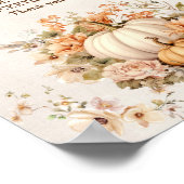 リトルカボチャ秋ベビーシャワーおむつラッフルサイン ポスター (角)