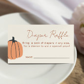 リトルカボチャ秋ベビーシャワーおむつラッフル エンクロージャーカード