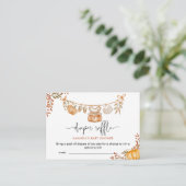 リトルカボチャ秋ベビーシャワーおむつラッフル エンクロージャーカード (スタンド正面)