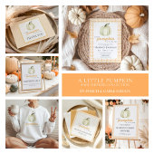 リトルカボチャ秋ベビーシャワーおむつラッフル ポスター